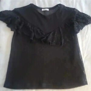 Zara cropped fishnet top